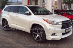 Комплект накладок на колёсные арки TopKontur Design Toyota Highlander  XU50 (2013-2017) дорестайлинг