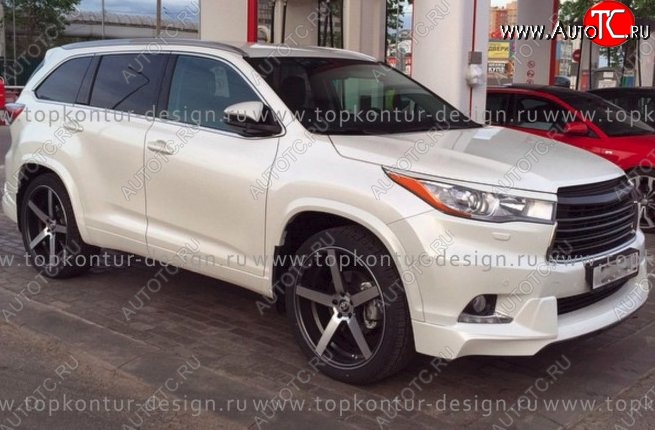 12 999 р. Комплект накладок на колёсные арки TopKontur Design Toyota Highlander XU50 дорестайлинг (2013-2017)  с доставкой в г. Воронеж