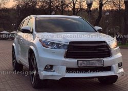 5 399 р. Решётка радиатора TopKontur Design Toyota Highlander XU50 дорестайлинг (2013-2017)  с доставкой в г. Воронеж. Увеличить фотографию 2
