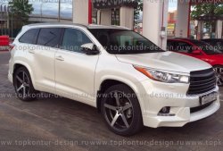 5 399 р. Решётка радиатора TopKontur Design Toyota Highlander XU50 дорестайлинг (2013-2017)  с доставкой в г. Воронеж. Увеличить фотографию 4