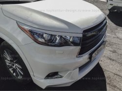 5 399 р. Решётка радиатора TopKontur Design Toyota Highlander XU50 дорестайлинг (2013-2017)  с доставкой в г. Воронеж. Увеличить фотографию 6