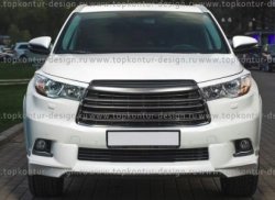 5 399 р. Решётка радиатора TopKontur Design Toyota Highlander XU50 дорестайлинг (2013-2017)  с доставкой в г. Воронеж. Увеличить фотографию 7