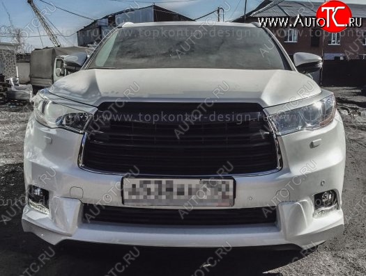 5 399 р. Решётка радиатора TopKontur Design Toyota Highlander XU50 дорестайлинг (2013-2017)  с доставкой в г. Воронеж