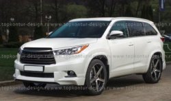 2 199 р. Реснички на фары TopKontur Design  Toyota Highlander  XU50 (2013-2017) дорестайлинг (Неокрашенные)  с доставкой в г. Воронеж. Увеличить фотографию 3