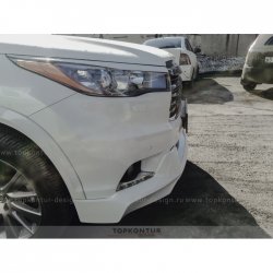 2 199 р. Реснички на фары TopKontur Design  Toyota Highlander  XU50 (2013-2017) дорестайлинг (Неокрашенные)  с доставкой в г. Воронеж. Увеличить фотографию 4