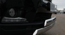 16 499 р. Защита переднего бампера (2 трубыØ75х42 мм, нержавейка) Russtal Toyota Highlander XU50 дорестайлинг (2013-2017)  с доставкой в г. Воронеж. Увеличить фотографию 4