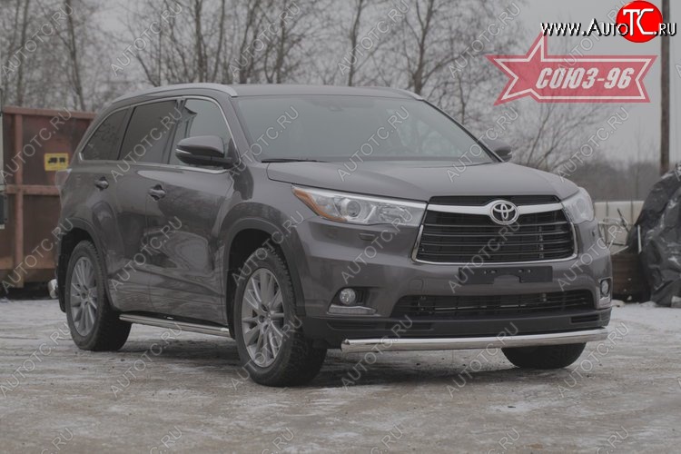 17 009 р. Защита переднего бампера одинарная Souz-96 (d76)  Toyota Highlander  XU50 (2013-2017) дорестайлинг  с доставкой в г. Воронеж