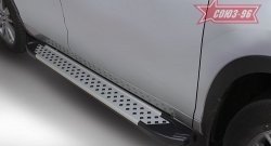 9 089 р. Пороги из алюминиевого профиля Souz-96  Toyota Highlander  XU50 (2013-2017) дорестайлинг  с доставкой в г. Воронеж. Увеличить фотографию 3