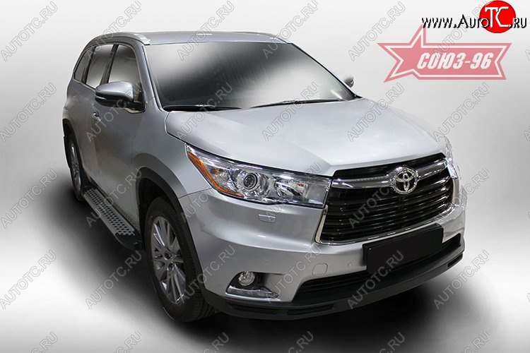 9 089 р. Пороги из алюминиевого профиля Souz-96  Toyota Highlander  XU50 (2013-2017) дорестайлинг  с доставкой в г. Воронеж