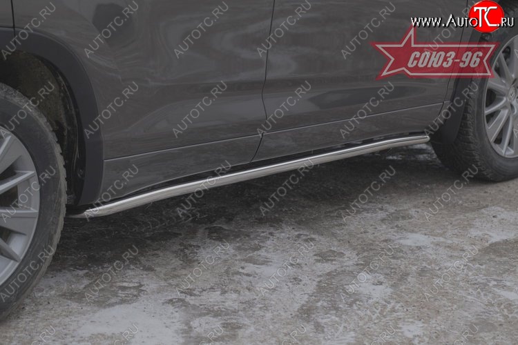 13 679 р. Защита порогов Souz-96 (d42) Toyota Highlander XU50 дорестайлинг (2013-2017)  с доставкой в г. Воронеж