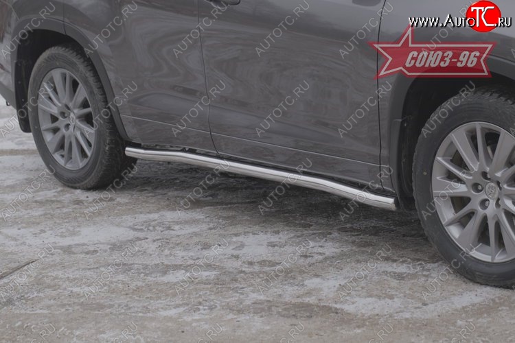 15 029 р. Защита порогов Souz-96 (d60) Toyota Highlander XU50 дорестайлинг (2013-2017)  с доставкой в г. Воронеж