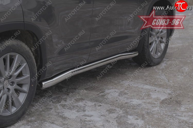 16 694 р. Защита порогов Souz-96 (d76) Toyota Highlander XU50 дорестайлинг (2013-2017)  с доставкой в г. Воронеж