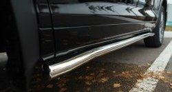 21 599 р. Защита порогов из круглой трубы диаметром 63 мм SLITKOFF Toyota Highlander XU50 дорестайлинг (2013-2017)  с доставкой в г. Воронеж. Увеличить фотографию 3