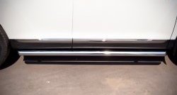 77 999 р. Защита порогов из круглой трубы диаметром 76 мм (рестайлинг) Russtal Toyota Highlander XU40 рестайлинг (2010-2013) (Защита порогов с со скосами на торцах (вариант 1))  с доставкой в г. Воронеж. Увеличить фотографию 2