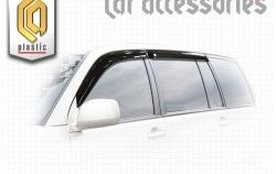 2 079 р. Дефлектора окон CA-Plastic Toyota Highlander XU20 дорестайлинг (2000-2003) (Classic полупрозрачный, Без хром.молдинга, Крепление только на скотч)  с доставкой в г. Воронеж. Увеличить фотографию 2