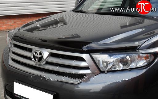 3 299 р. Дефлектор капота NovLine  Toyota Highlander  XU40 (2010-2013) рестайлинг  с доставкой в г. Воронеж