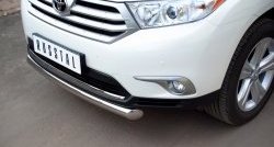 17 849 р. Защита переднего бампера (Ø76 мм, нержавейка) SLITKOFF Toyota Highlander XU40 рестайлинг (2010-2013)  с доставкой в г. Воронеж. Увеличить фотографию 3