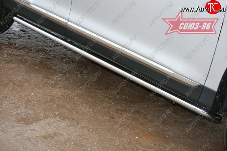 13 679 р. Защита порогов Souz-96 (d42) Toyota Highlander XU40 рестайлинг (2010-2013)  с доставкой в г. Воронеж