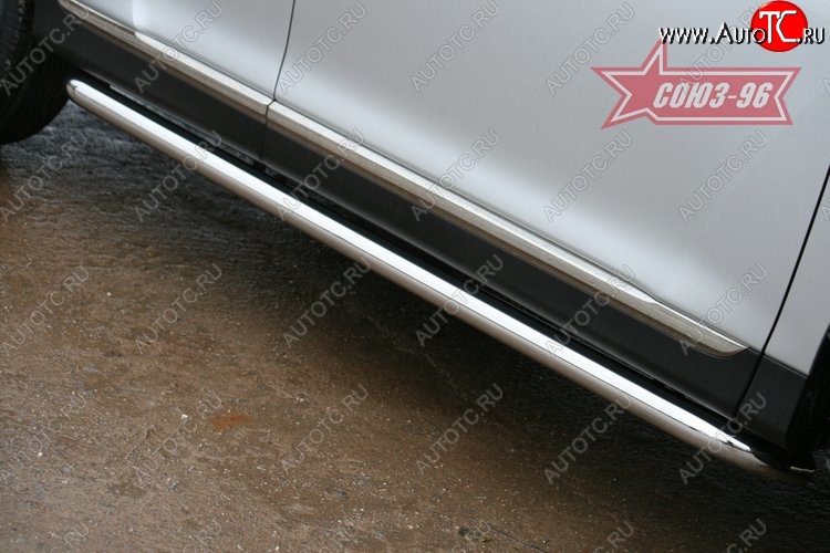 15 929 р. Защита порогов Souz-96 (d60) v1 Toyota Highlander XU40 рестайлинг (2010-2013)  с доставкой в г. Воронеж