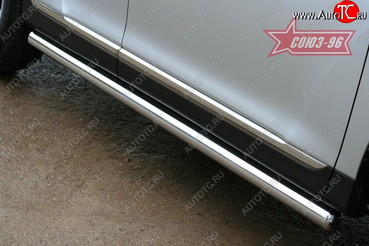 16 919 р. Защита порогов Souz-96 (d76) Toyota Highlander XU40 рестайлинг (2010-2013)  с доставкой в г. Воронеж