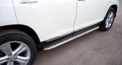 24 649 р. Широкая защита порогов SLITKOFF  Toyota Highlander  XU40 (2010-2013) рестайлинг  с доставкой в г. Воронеж. Увеличить фотографию 2