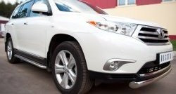 24 649 р. Широкая защита порогов SLITKOFF  Toyota Highlander  XU40 (2010-2013) рестайлинг  с доставкой в г. Воронеж. Увеличить фотографию 3
