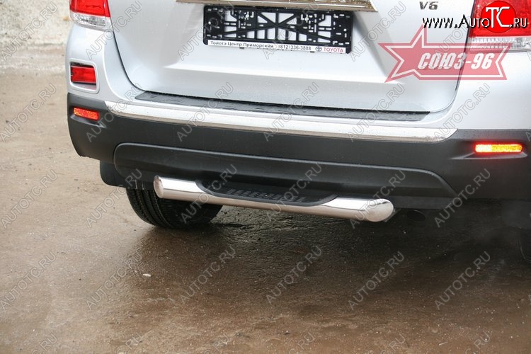 15 479 р. Защита заднего бампера с проступью (d76) Souz-96 Toyota Highlander XU40 рестайлинг (2010-2013)  с доставкой в г. Воронеж