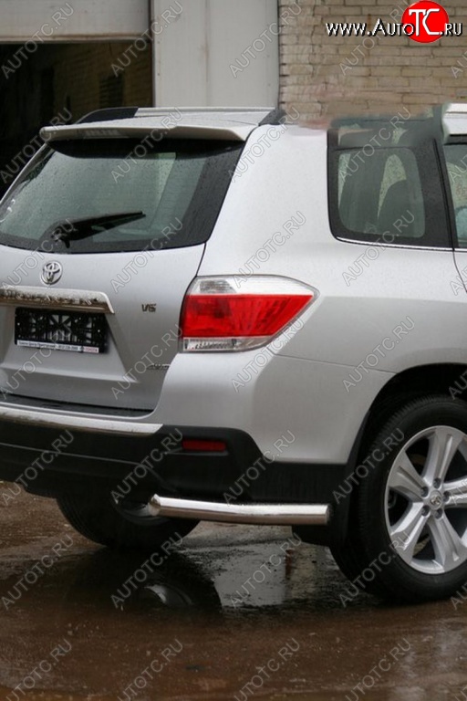 15 029 р. Защита заднего бампера из двойных боковых уголков d 76 SOUZ_96 Toyota Highlander XU40 рестайлинг (2010-2013)  с доставкой в г. Воронеж