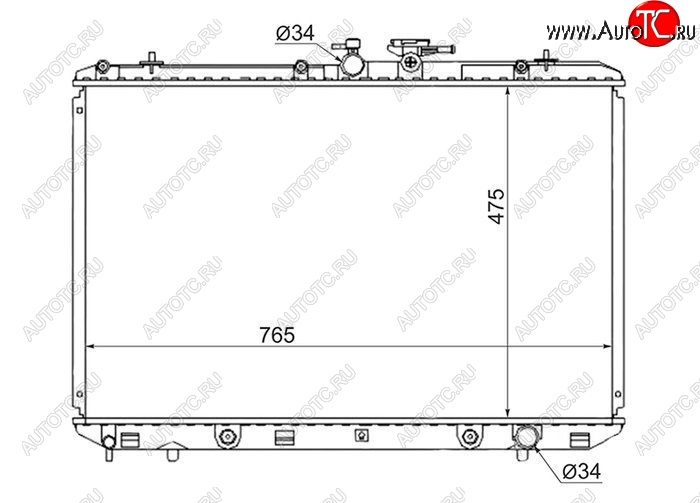 10 699 р. Радиатор двигателя SAT  Toyota Highlander  XU40 (2007-2013) дорестайлинг, рестайлинг  с доставкой в г. Воронеж