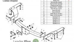 7 499 р. Фаркоп Лидер Плюс  Toyota Highlander  XU40 (2010-2013) рестайлинг (Без электропакета)  с доставкой в г. Воронеж. Увеличить фотографию 4