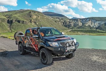 62 999 р. Бампер передний силовой РИФ  Toyota Hilux  AN20,AN30 (2011-2016)  2-ой рестайлинг (С доп. фарами и защитой бачка омывателя)  с доставкой в г. Воронеж. Увеличить фотографию 5