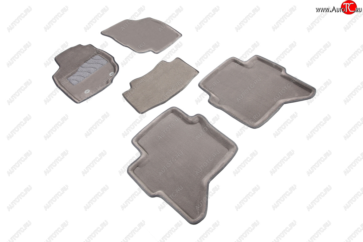 7 259 р. Комплект ковриков салона Seintex 3D (текстиль)  Toyota Hilux  AN20,AN30 (2011-2016)  2-ой рестайлинг (серый)  с доставкой в г. Воронеж