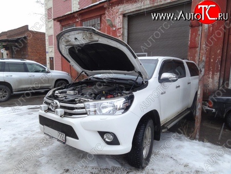 2 499 р. Упоры капота Russtal Toyota Hilux AN120 1-ый рестайлинг (2017-2020)  с доставкой в г. Воронеж