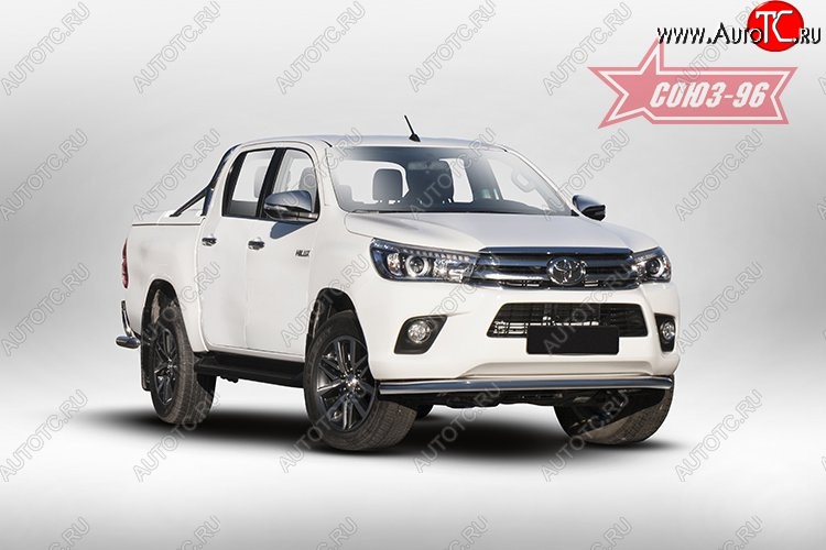 12 914 р. Защита переднего бампера одинарная Souz-96 (d60). Toyota Hilux AN120 дорестайлинг (2016-2020)  с доставкой в г. Воронеж
