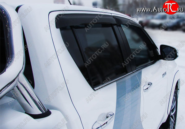 3 399 р. Дефлектора окон SIM Double Cab  Toyota Hilux  AN120 (2016-2020) дорестайлинг  с доставкой в г. Воронеж