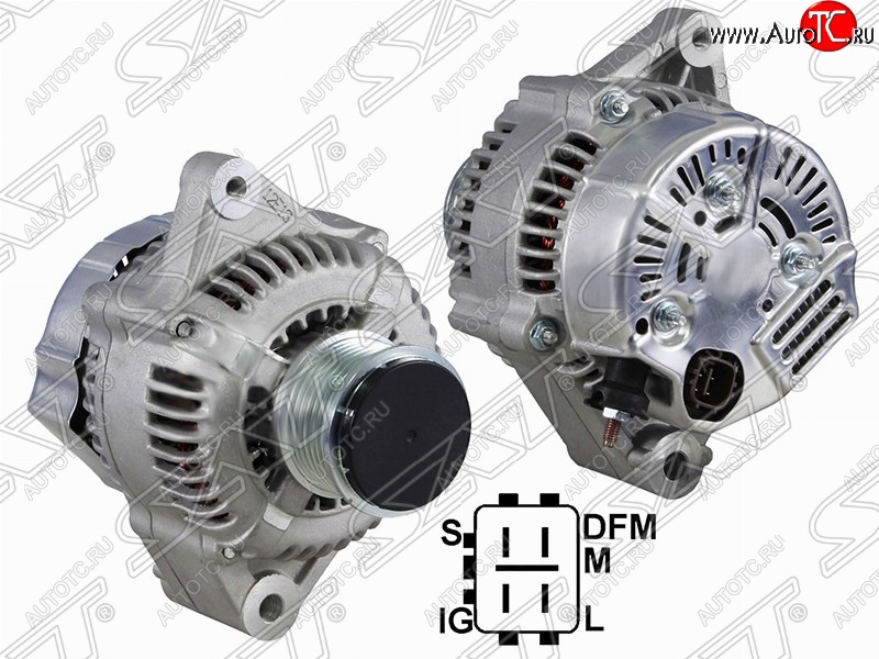 11 349 р. Генератор (80A/ 12V) (1KDFTV) SAT Toyota Hilux Surf N180 5 дв. дорестайлинг (1995-1998)  с доставкой в г. Воронеж