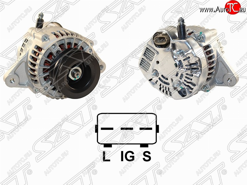 6 899 р. Генератор (80A/ 12V) (1KZ) SAT Toyota Land Cruiser 90 (1996-2000)  с доставкой в г. Воронеж