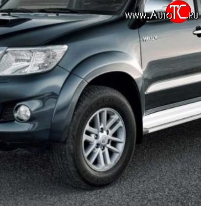 12 599 р. Накладки на колёсные арки Standart Toyota Hilux AN10,AN20 дорестайлинг (2004-2008) (Неокрашенные)  с доставкой в г. Воронеж