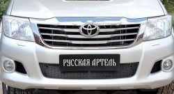 2 069 р. Защитная сетка решетки переднего бампера (рестайлинг) РА  Toyota Hilux  AN20,AN30 (2011-2016)  2-ой рестайлинг  с доставкой в г. Воронеж. Увеличить фотографию 3