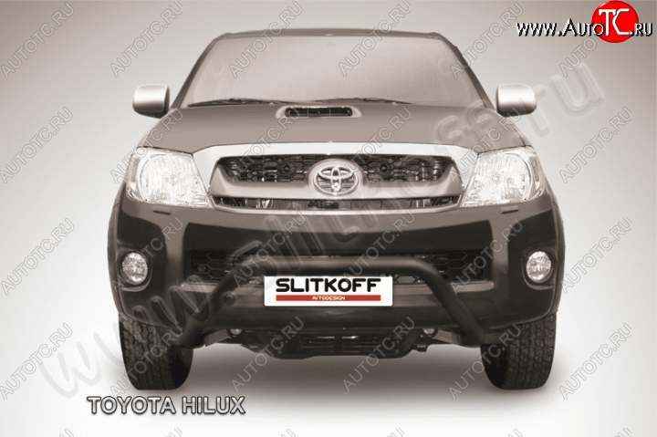 21 999 р. Кенгурятник d57 низкий широкий мини Slitkoff  Toyota Hilux  AN10,AN20 (2008-2011) 1-ый рестайлинг (Цвет: серебристый)  с доставкой в г. Воронеж