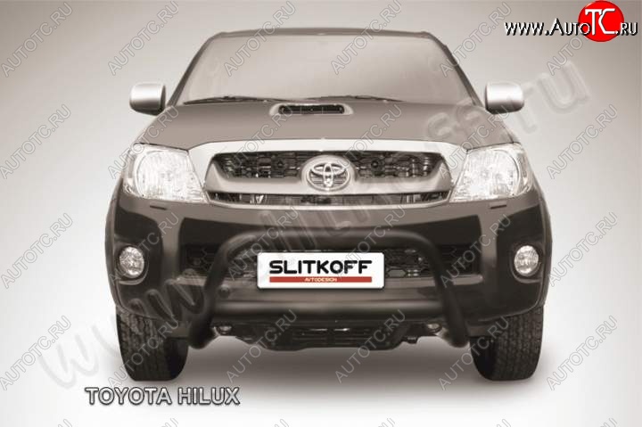 19 999 р. Кенгурятник d57 низкий Slitkoff  Toyota Hilux  AN10,AN20 (2008-2011) 1-ый рестайлинг (Цвет: серебристый)  с доставкой в г. Воронеж