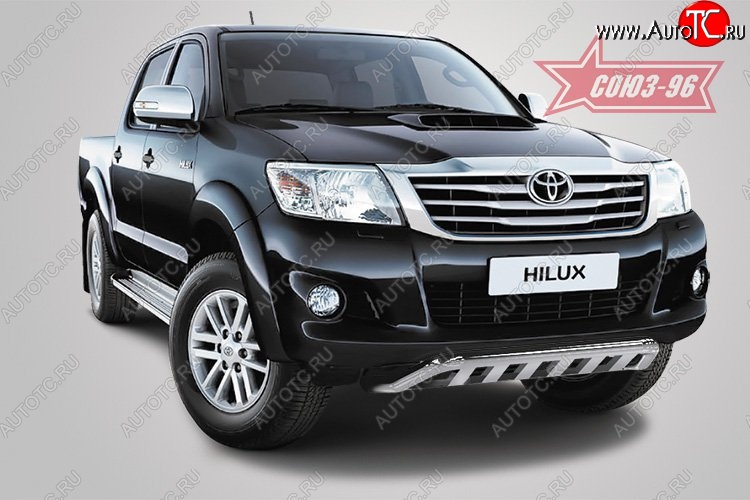 23 399 р. Защита переднего бампера одинарная Souz-96 (d60) Toyota Hilux AN20,AN30  2-ой рестайлинг (2011-2016)  с доставкой в г. Воронеж