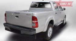 9 899 р. Пороги из алюминиевого профиля Souz-96 Toyota Hilux AN20,AN30  2-ой рестайлинг (2011-2016)  с доставкой в г. Воронеж. Увеличить фотографию 2