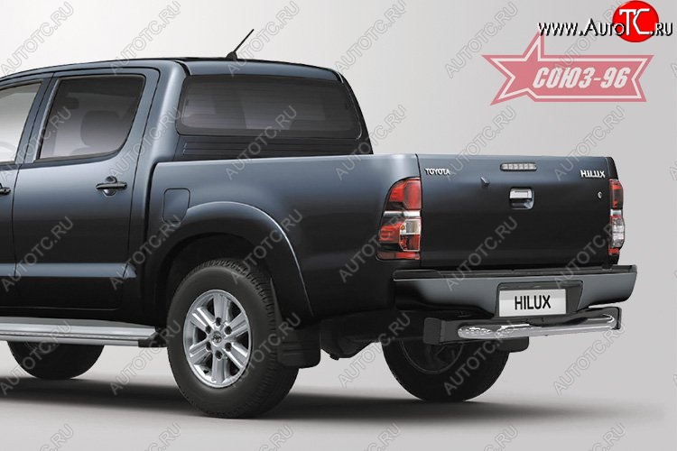 14 129 р. Защита заднего бампера с проступью 2-й рестайлинг Souz-96 (d76)  Toyota Hilux  AN10,AN20 (2008-2011) 1-ый рестайлинг  с доставкой в г. Воронеж