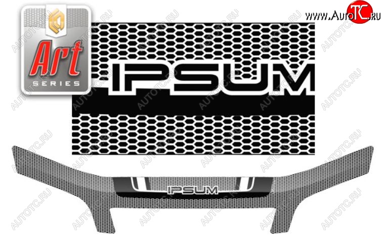 2 399 р. Дефлектор капота (M10G-M15G) CA-Plastiс  Toyota Ipsum  SXM10 (1995-1998) дорестайлинг (Серия Art графит)  с доставкой в г. Воронеж
