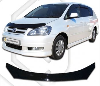2 159 р. Дефлектор капота CA-Plastiс Toyota Ipsum ACM20 дорестайлинг (2001-2003) (серия Classic черный, Без надписи)  с доставкой в г. Воронеж. Увеличить фотографию 2