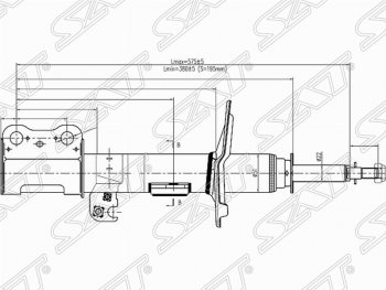 3 599 р. Правый амортизатор передний SAT  Toyota Ipsum  ACM20 - Noah  1  с доставкой в г. Воронеж. Увеличить фотографию 1