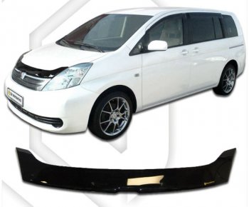 1 999 р. Дефлектор капота CA-Plastic  Toyota Isis  XM10 (2004-2007) дорестайлинг (серия Classic черный, Без надписи)  с доставкой в г. Воронеж. Увеличить фотографию 2