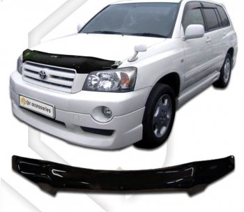 2 199 р. Дефлектор капота CA-Plastiс  Toyota Kluger  XU20 (2003-2007) рестайлинг (серия Classic черный, Без надписи)  с доставкой в г. Воронеж. Увеличить фотографию 2