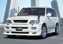 18 749 р. Накладка на передний бампер JAOS Toyota Land Cruiser 10 100 дорестайлинг (1998-2002) (Неокрашенная)  с доставкой в г. Воронеж. Увеличить фотографию 2